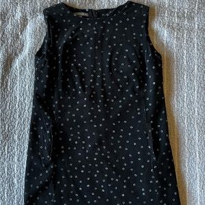 Laura Ashley well tailored timeless corduroy black with white design print dress